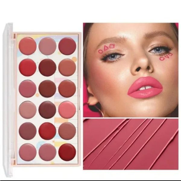 Moccallure Professional 18-colors Lipstick Kit – Long-lasting