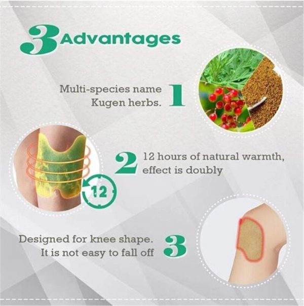 Herbal Knee Pain Relief Patches - 100% Results, Pack Of 12