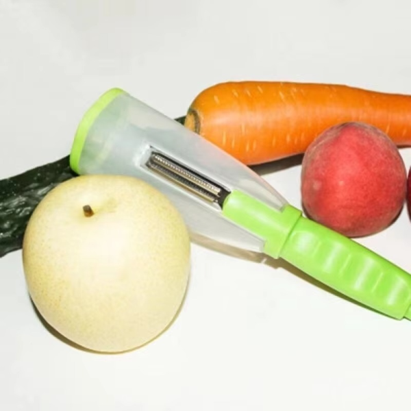 Stainless Steel Multifunctional Vegetable Fruit Peeler With Storage Box