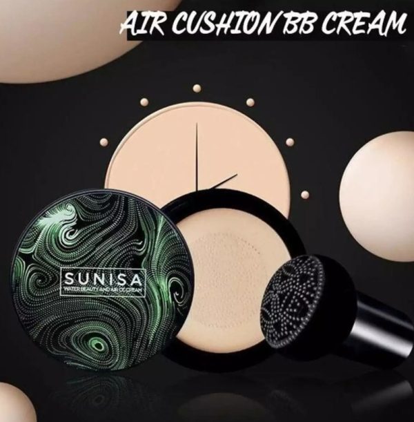 Sunisa Waterproof Mushroom Head Air Cushion Foundation – Bb & Cc Cream With Moisturizing Liquid Base