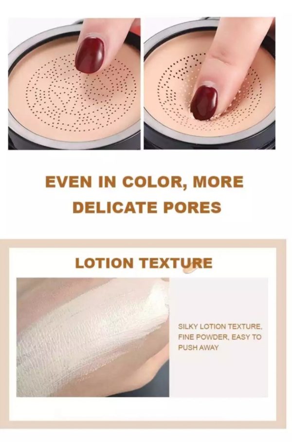 Sunisa Waterproof Mushroom Head Air Cushion Foundation – Bb & Cc Cream With Moisturizing Liquid Base